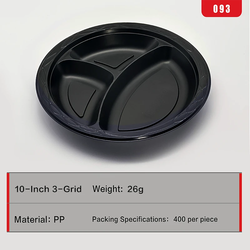 Three Compartment Disposable Plates